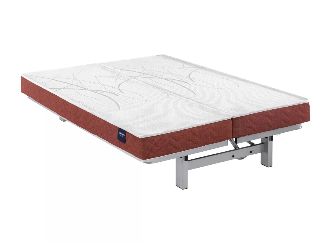 Matelas clic-clac 100% latex Crépuscule 400 - SOMEO 70+70x190