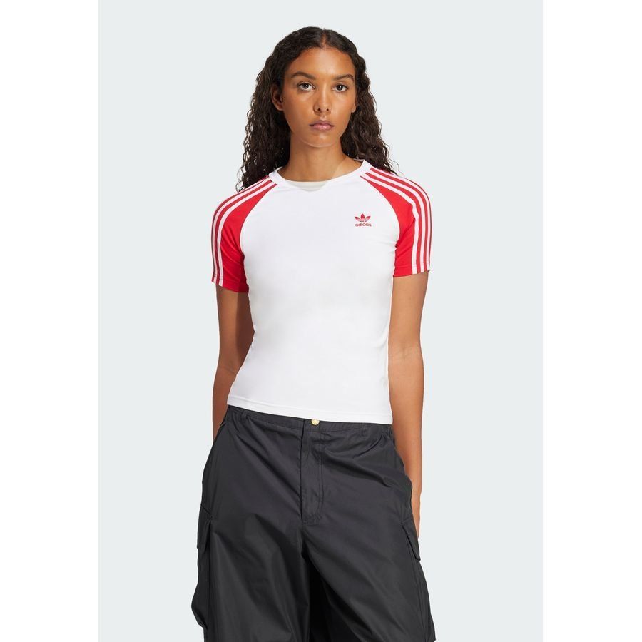 Adidas Original T-shirt slim manches raglan 3 bandes Adicolor