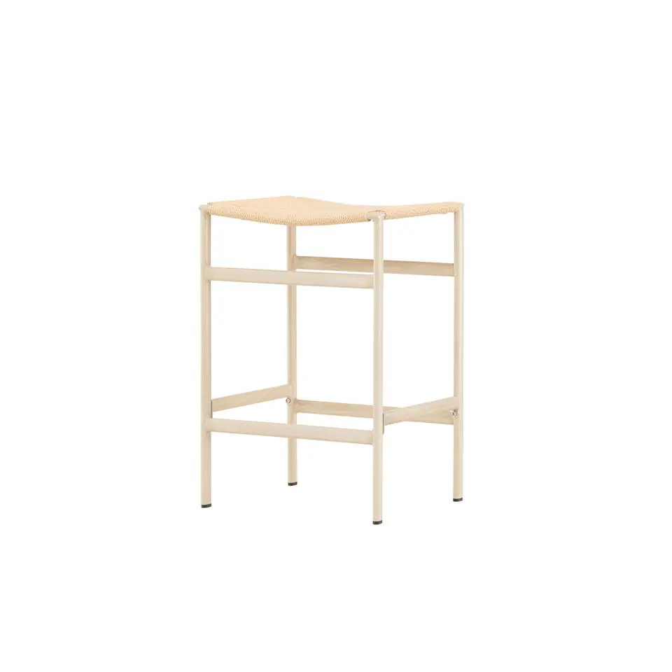 Barstoel Beige Touw - Polly - Set van 2