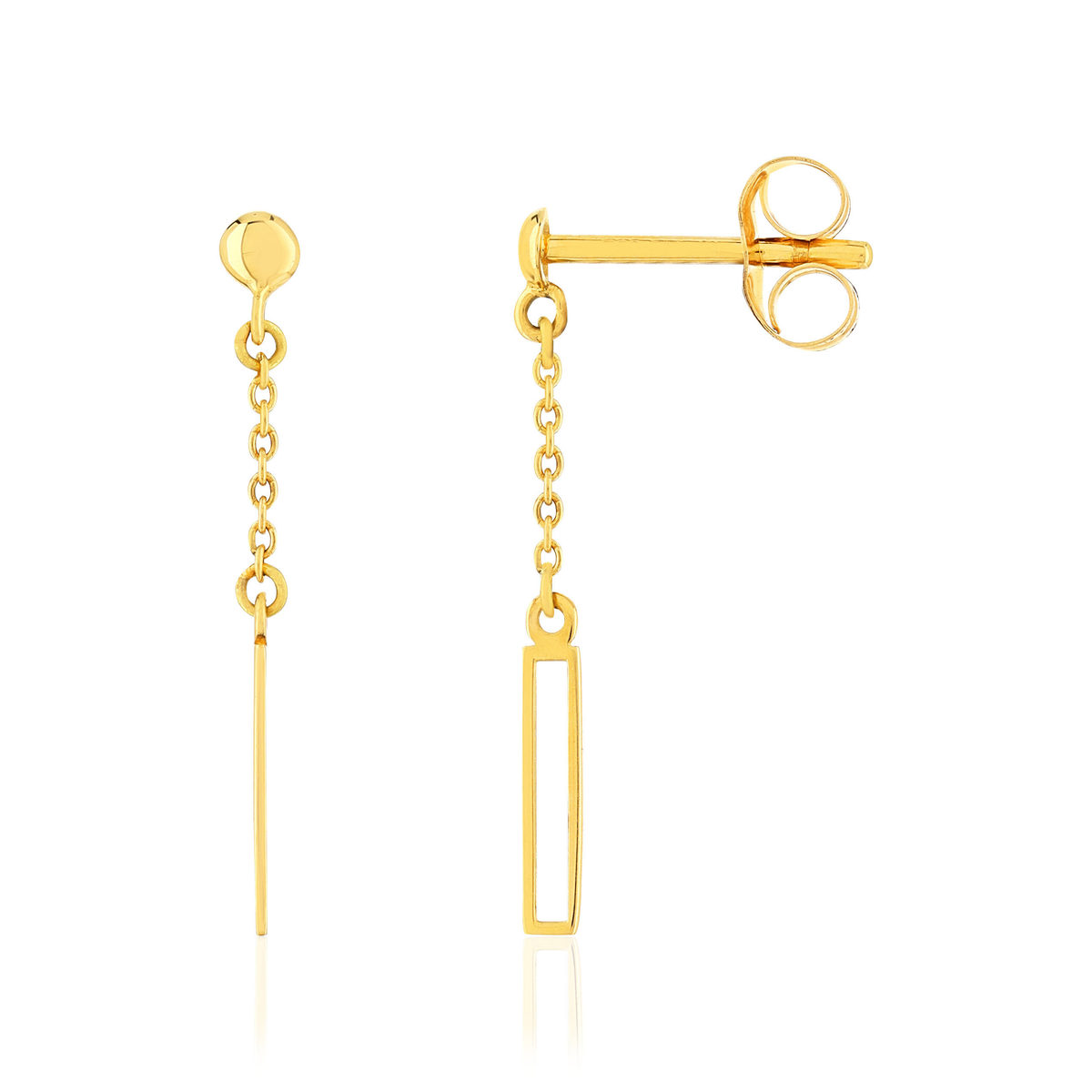 Boucles d'oreilles or jaune 750