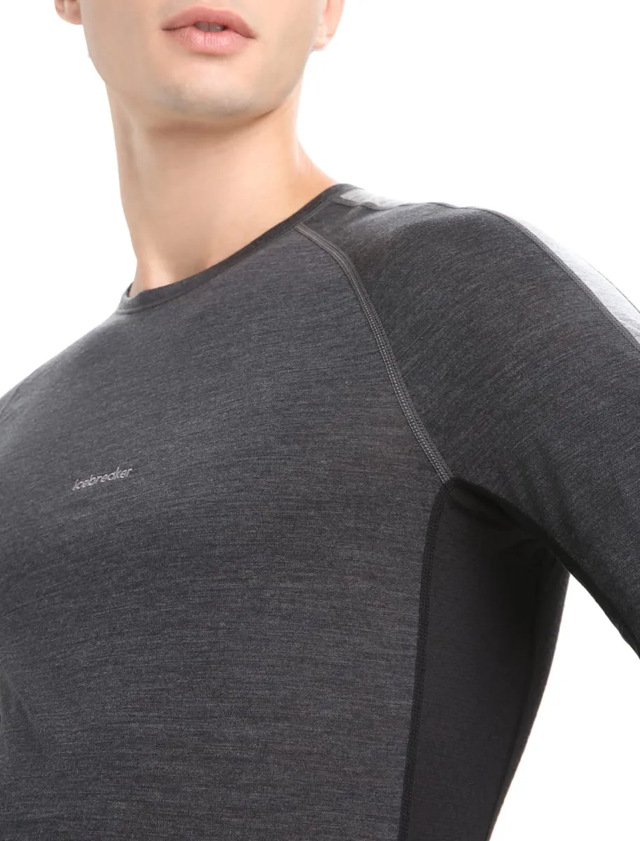 Icebreaker Men's 125 Zoneknit™ Short Sleeve Crewe Jet Heather/Black/Metro Heather