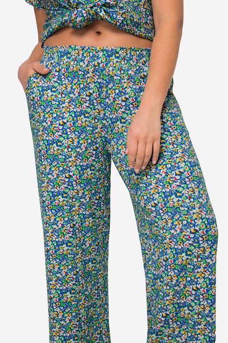 Jerseyhose, gerades Bein, Alloverdruck, Elastikbund