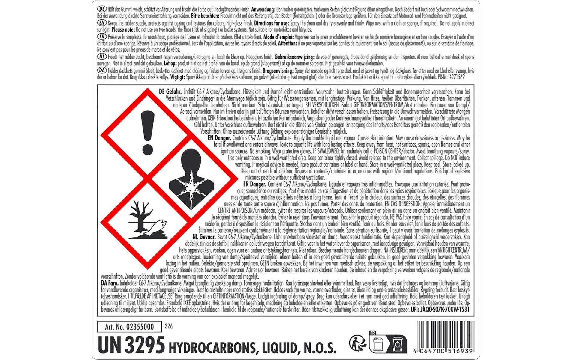 PROFILINE ReifenGlanz 5 l<br>Pflege und Glanz von Reifen