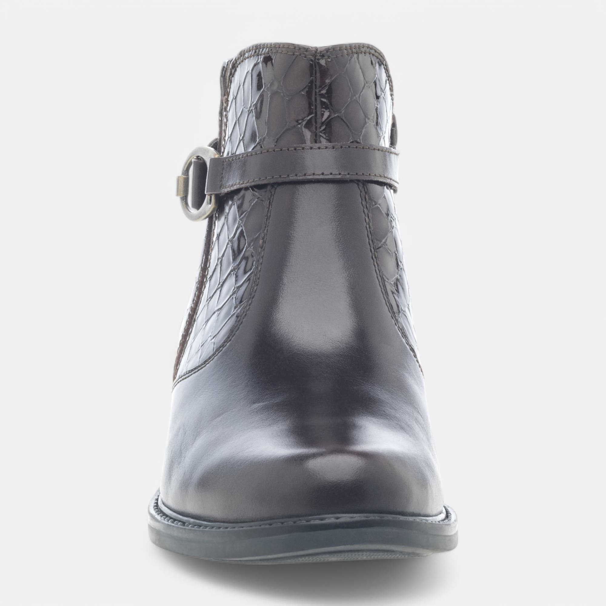 Bottines Femme en cuir marron