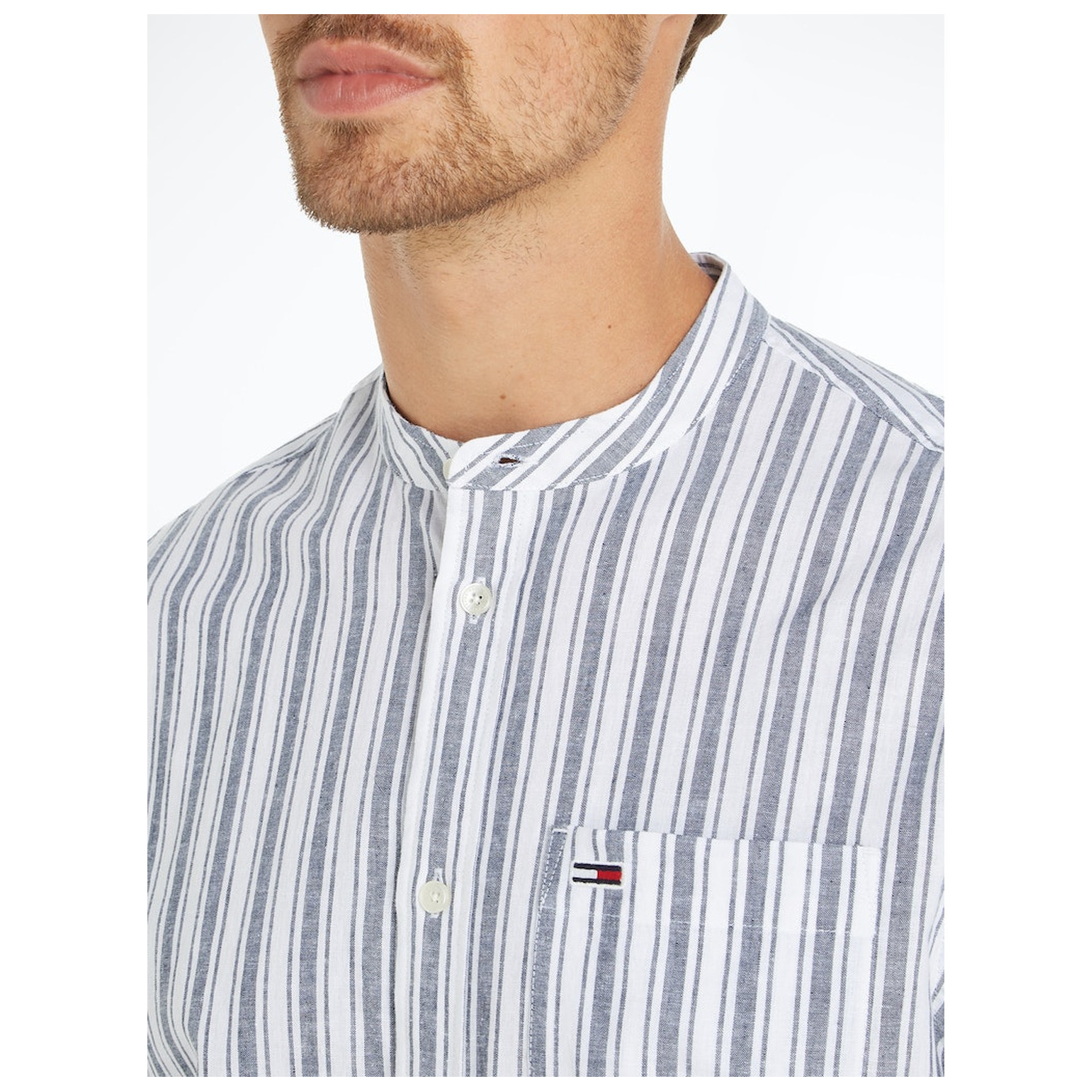 Tommy Jeans TJM MAO STRIPE LINEN BLEND SHI