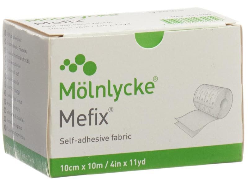 Mölnlycke Fixationsvlies Mefix 10 cm x 10 m 1 Stück Vlies zur Fixierung von Verbänden und Kompressen