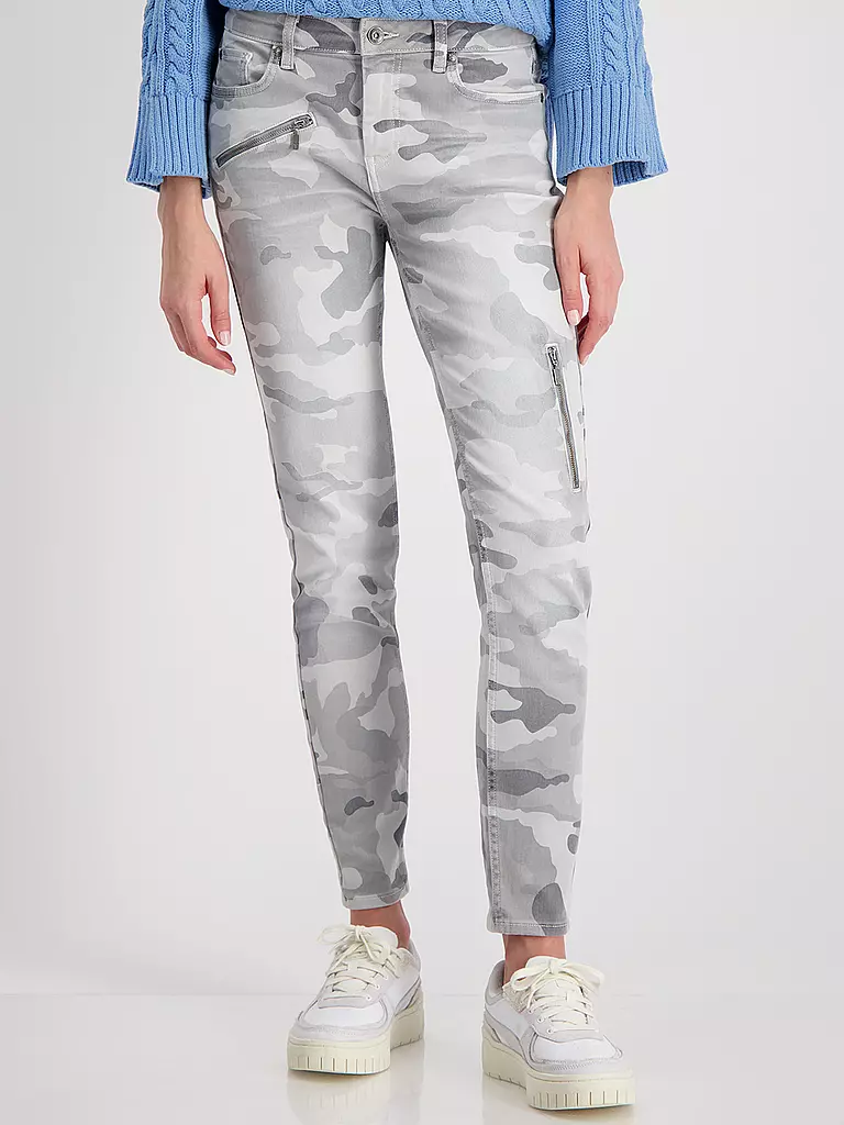 MONARI Hose Slim Fit hellgrau