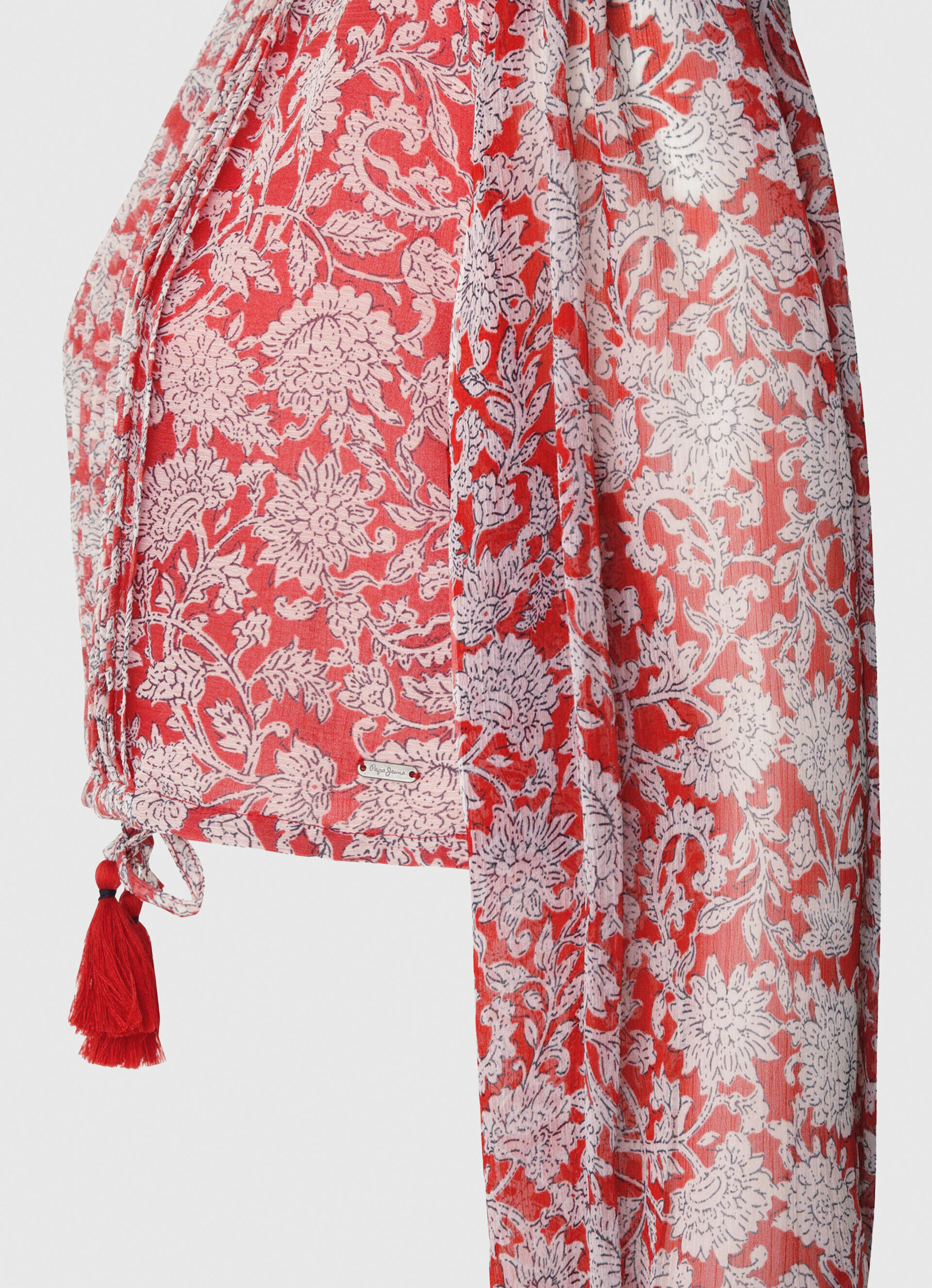 Blusa cropped com estampa floral - multicolorida