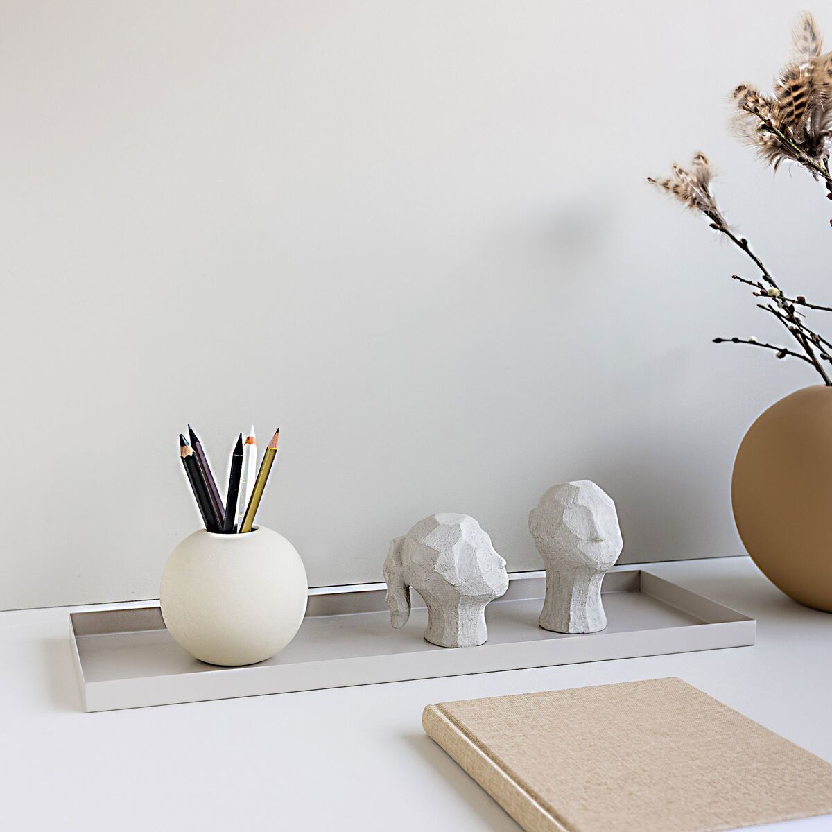 Ball vase, 10 cm, sand