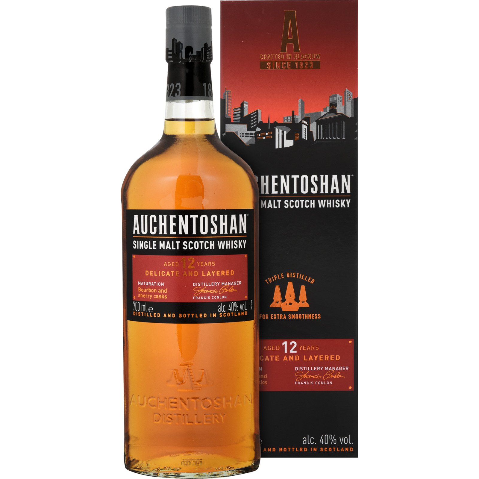 Auchentoshan 12 years Single Malt Whisky 70 cl