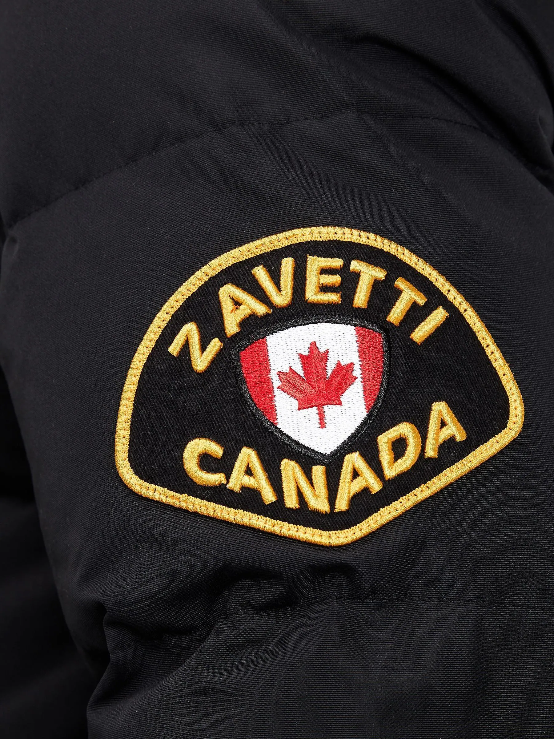 Zwart - Zavetti Canada Oshawa 2.0 voor heren Puffer parka-jas met afneembare imitatiebontkraag