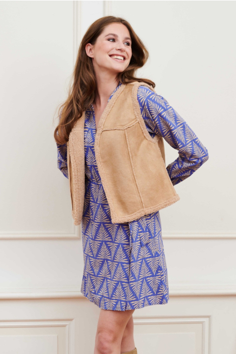 Lofty Manner camel dames gilet