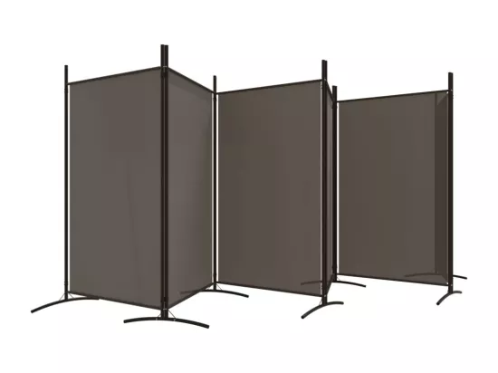 Cloison de séparation 6 panneaux Anthracite 520x180 cm Tissu