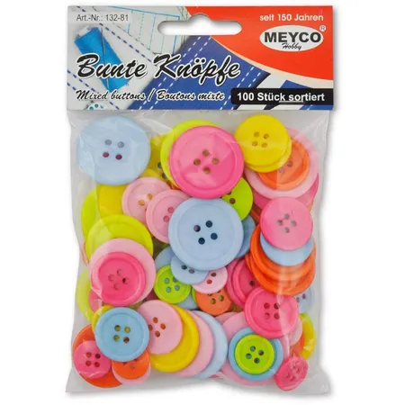 Meyco Bunte Knöpfe 100 Stück
