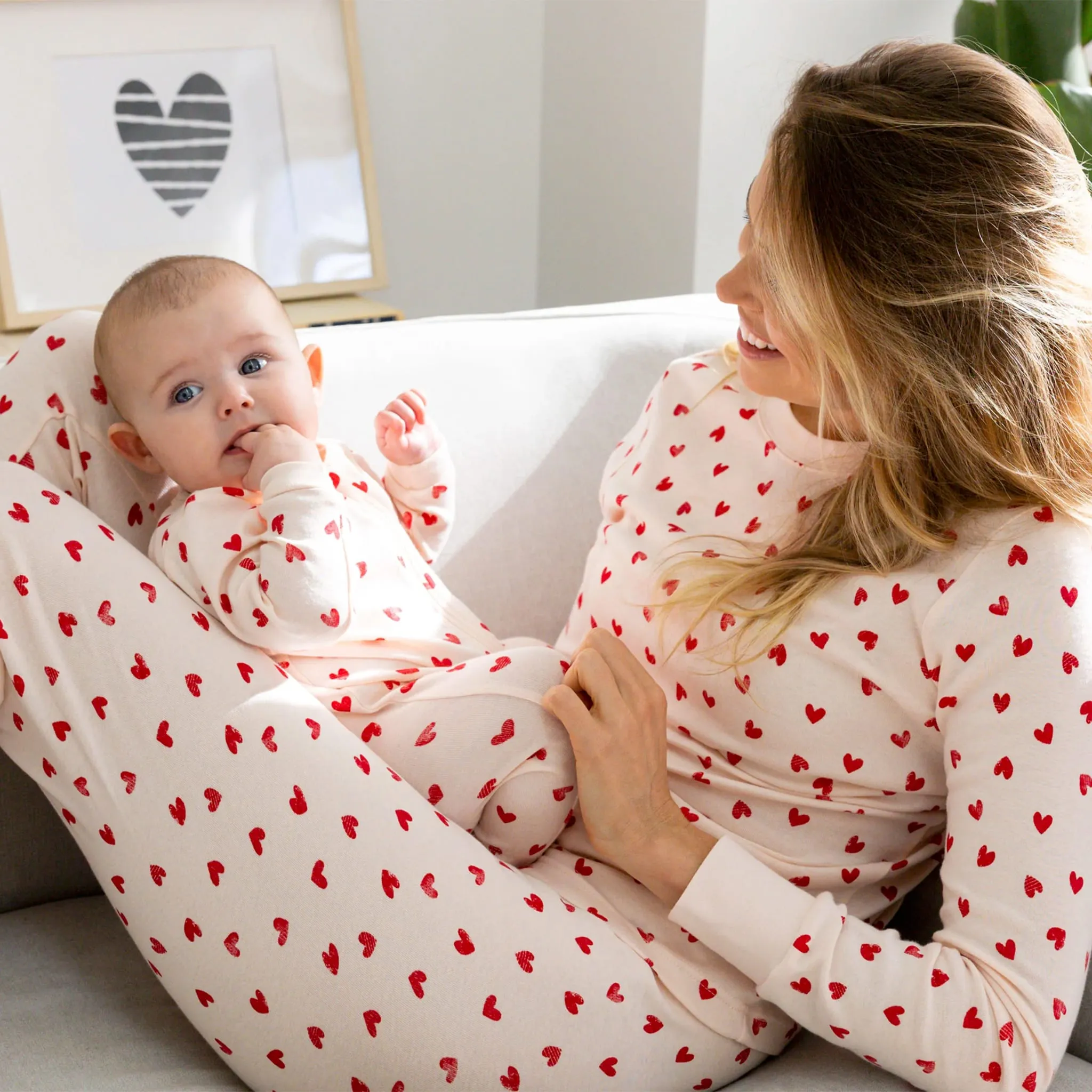 Maman par Petit Lem Pyjama Coeurs Adulte
