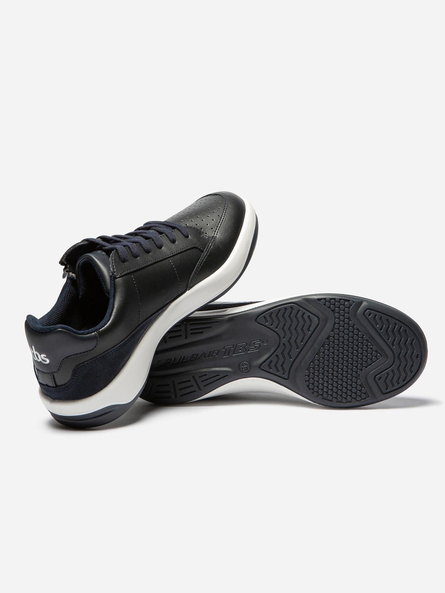Baskets Homme Zippées Fabriquées en France Cuir Marine