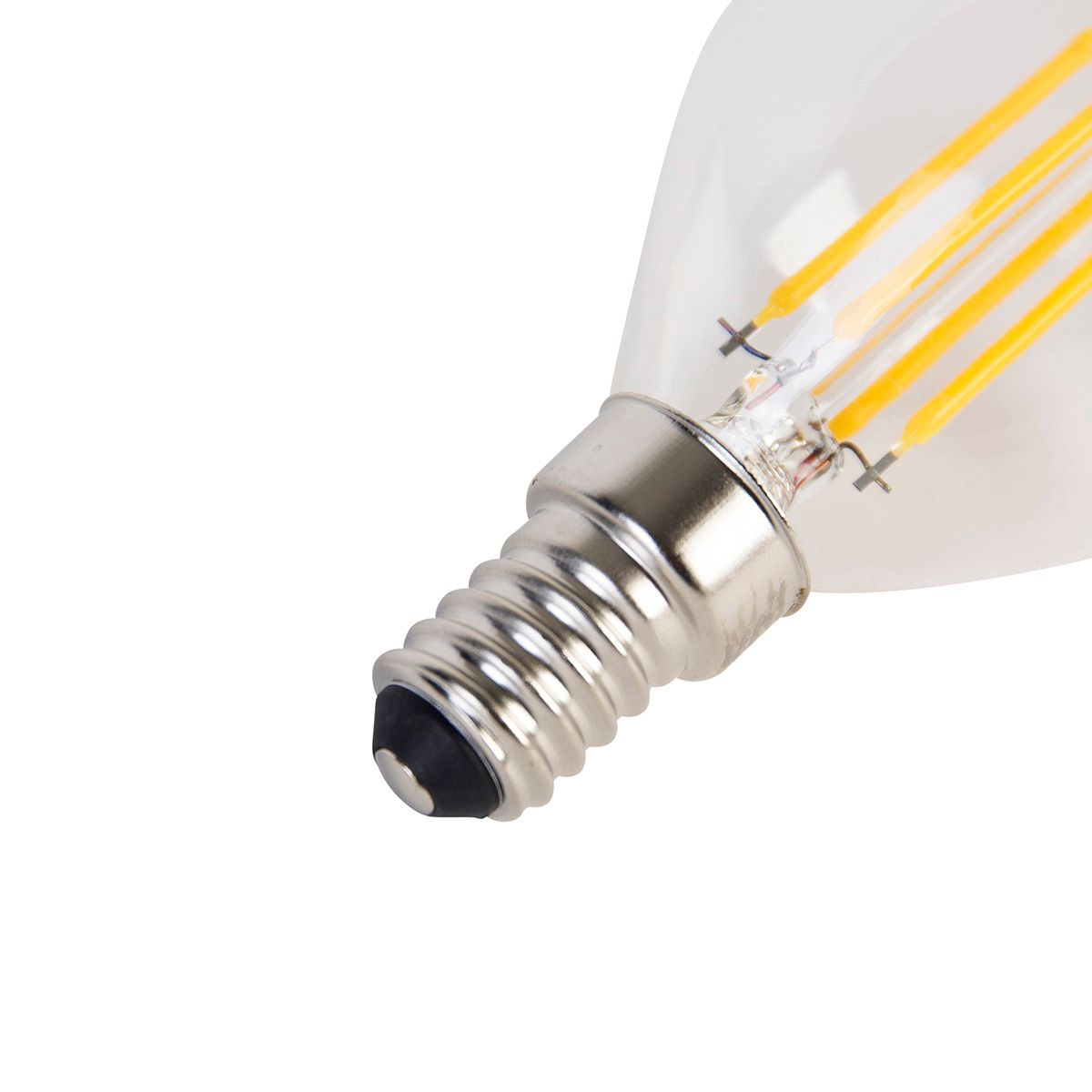 Set van 5 E14 LED lampen filament P45 4W 470 lm 2700K