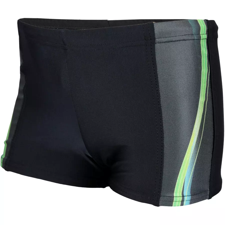 Aquarti Jungen Schwimmhose Kontrastfarbige Einsätze schwarz