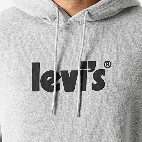 Sweat Capuche Relaxed Fit 38479 Gris Chiné