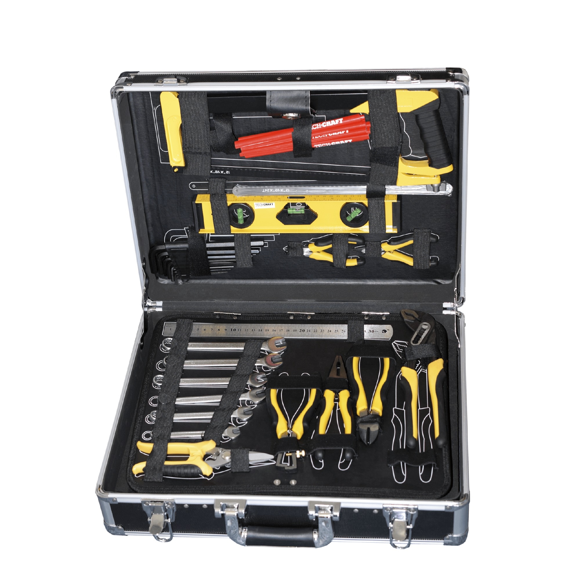 TECH-CRAFT® Werkzeugkoffer 130 tlg. Heimwerker-Set Werkzeugtasche Werkstattkoffer