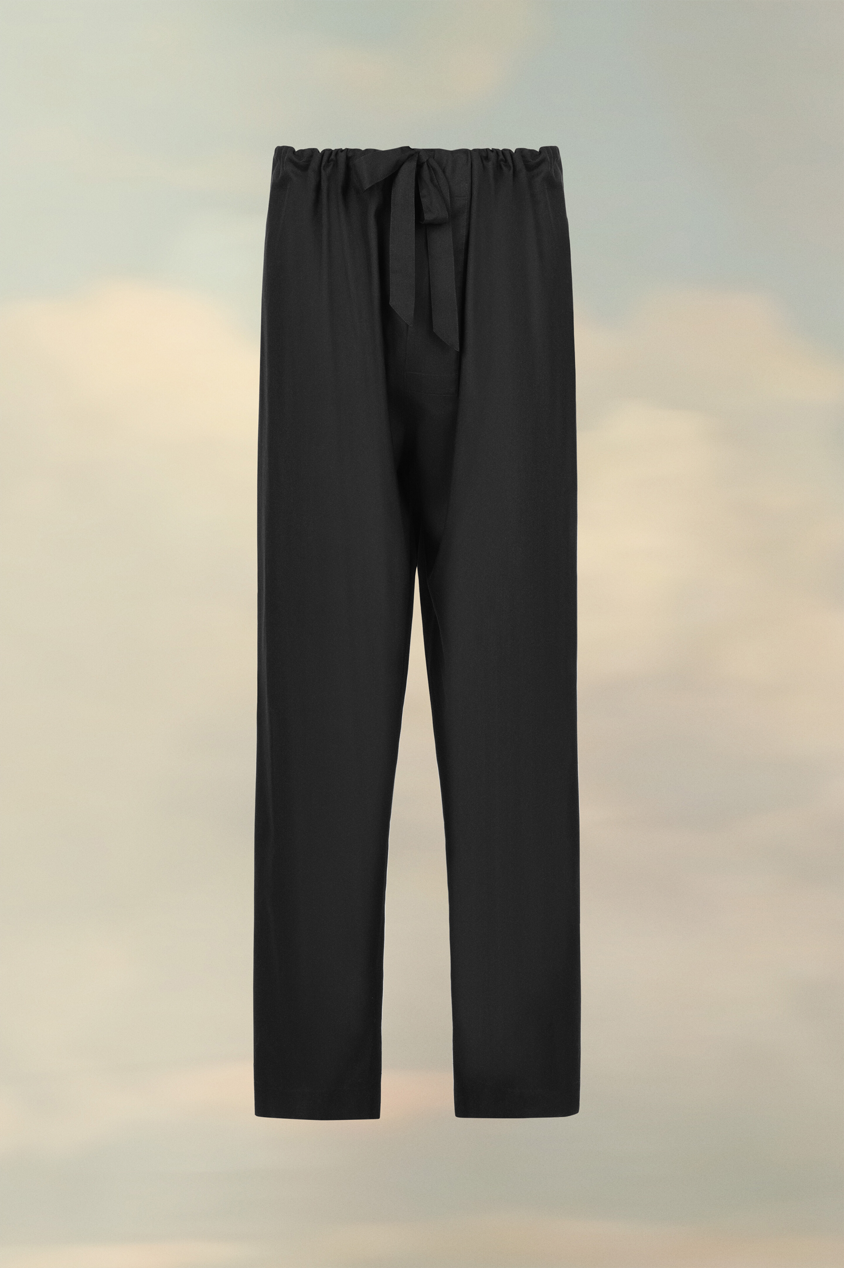 Pantalon drofr en soie Noir