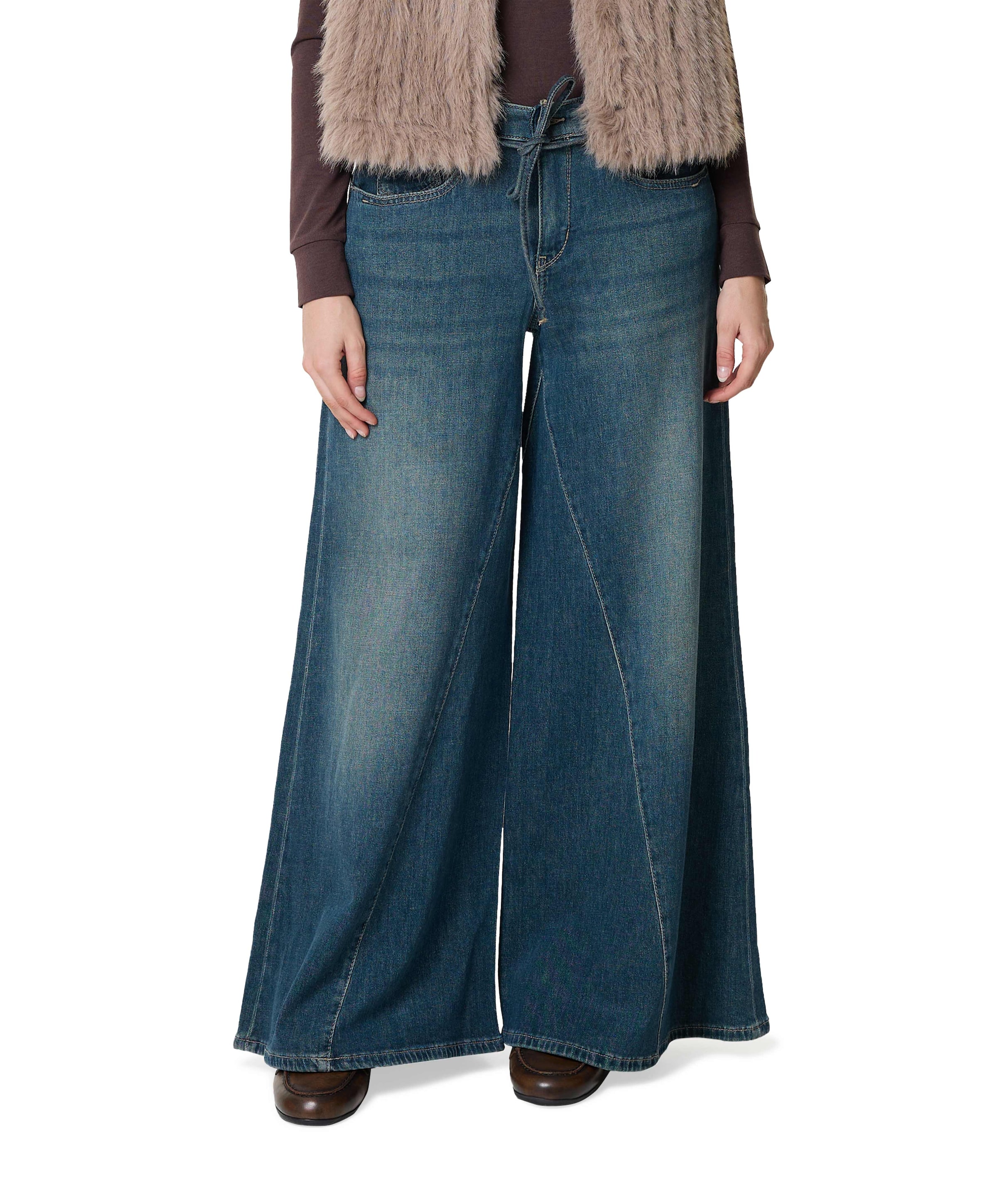 MAC WIDE dames jeans blauw