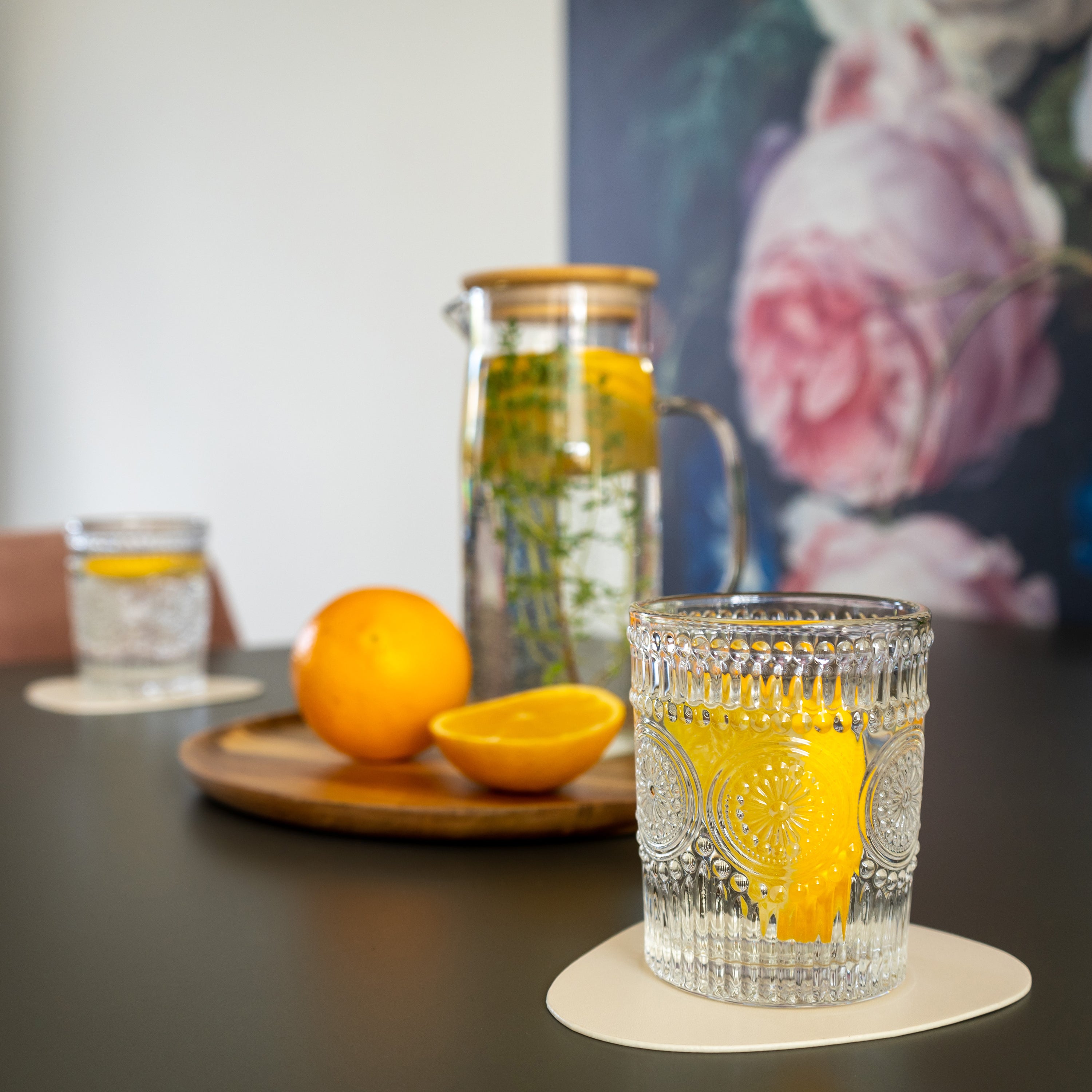 Krumble Waterglas vintage - 260 ml - Set van 6