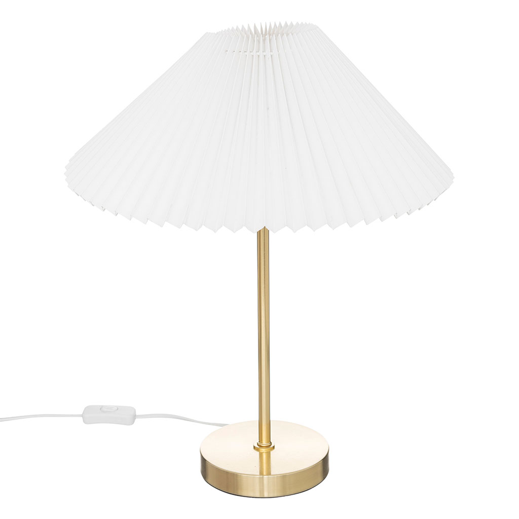 Lampe à poser JIL pied métal doré H 47cm