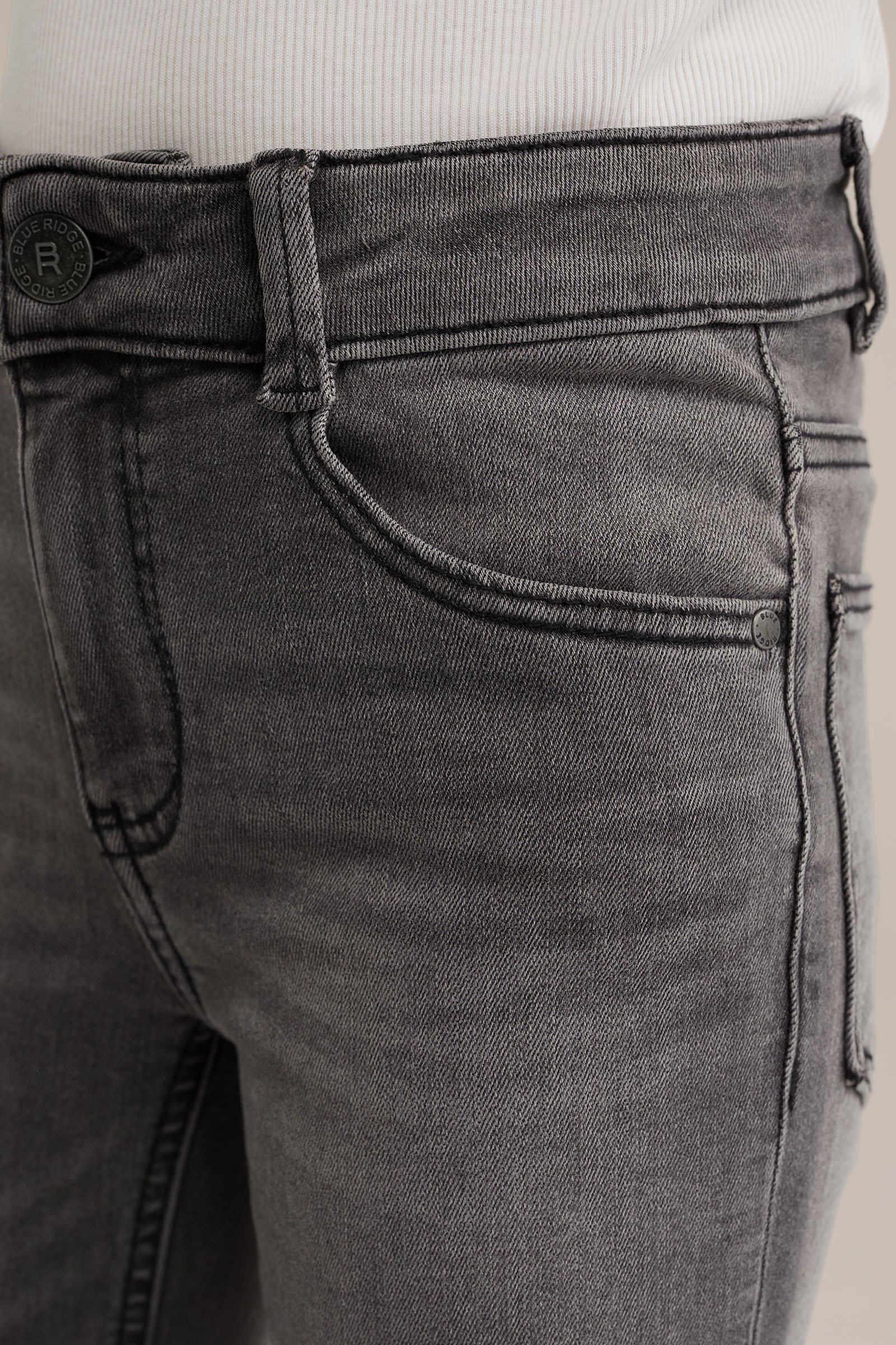 Meisjes flared jeans met stretch Blue Ridge Donkergrijs