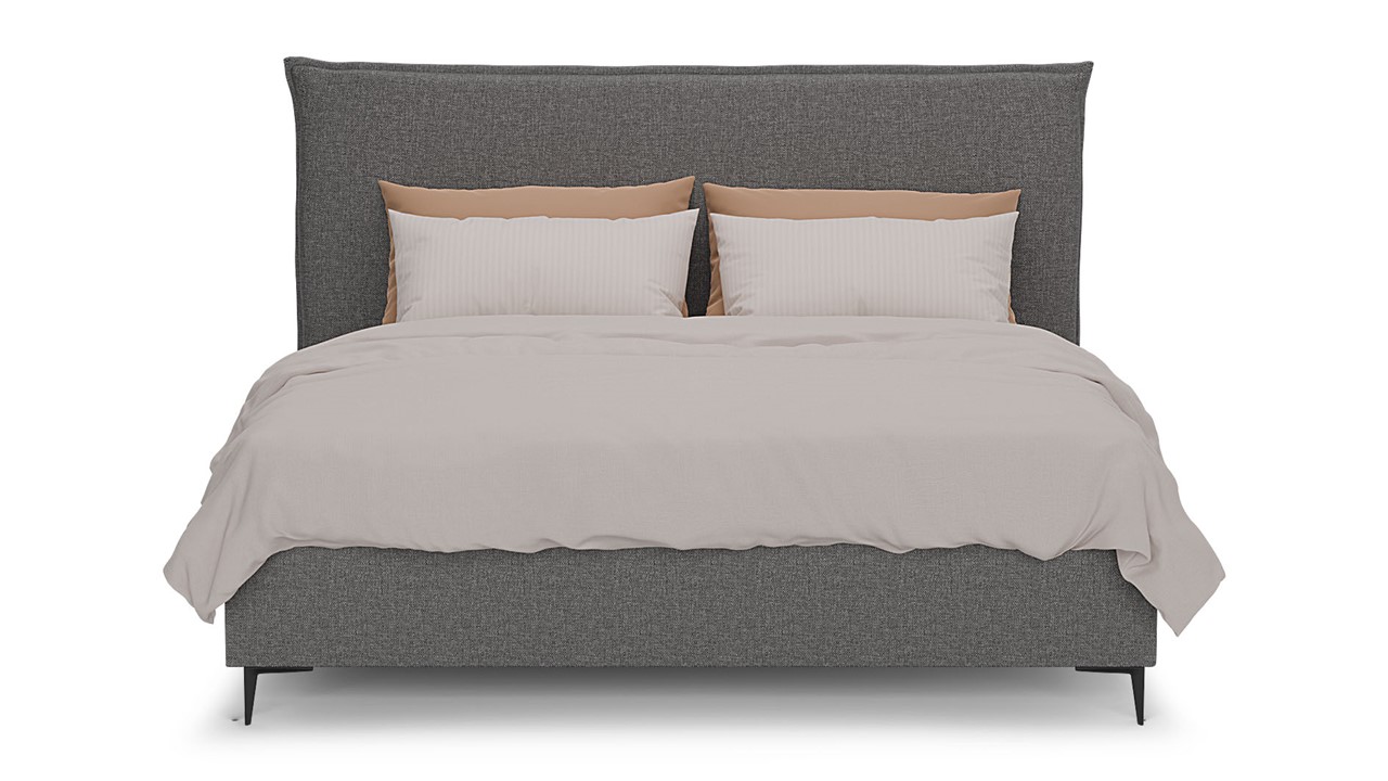 Opbergbed Morgan - Linen touch dark grey