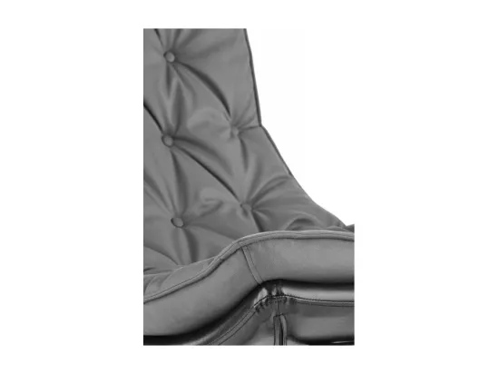Rocking Chair design avec structure en métal noir et bois massif IMAGINE