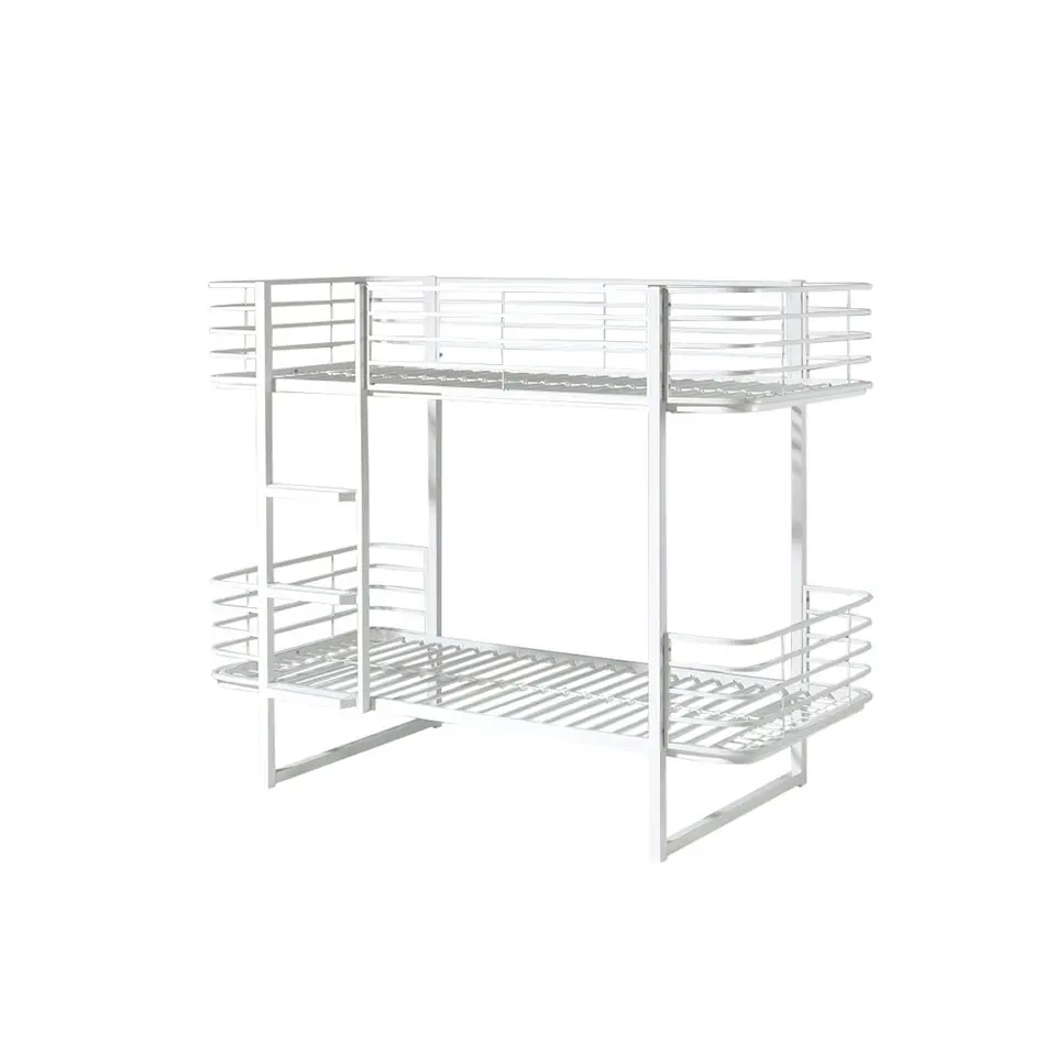 Vipack stapelbed Oscar metaal - wit - 166x104x205 cm