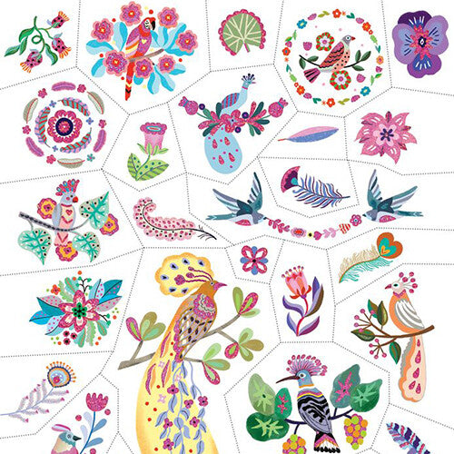 Djeco tattoos vogels