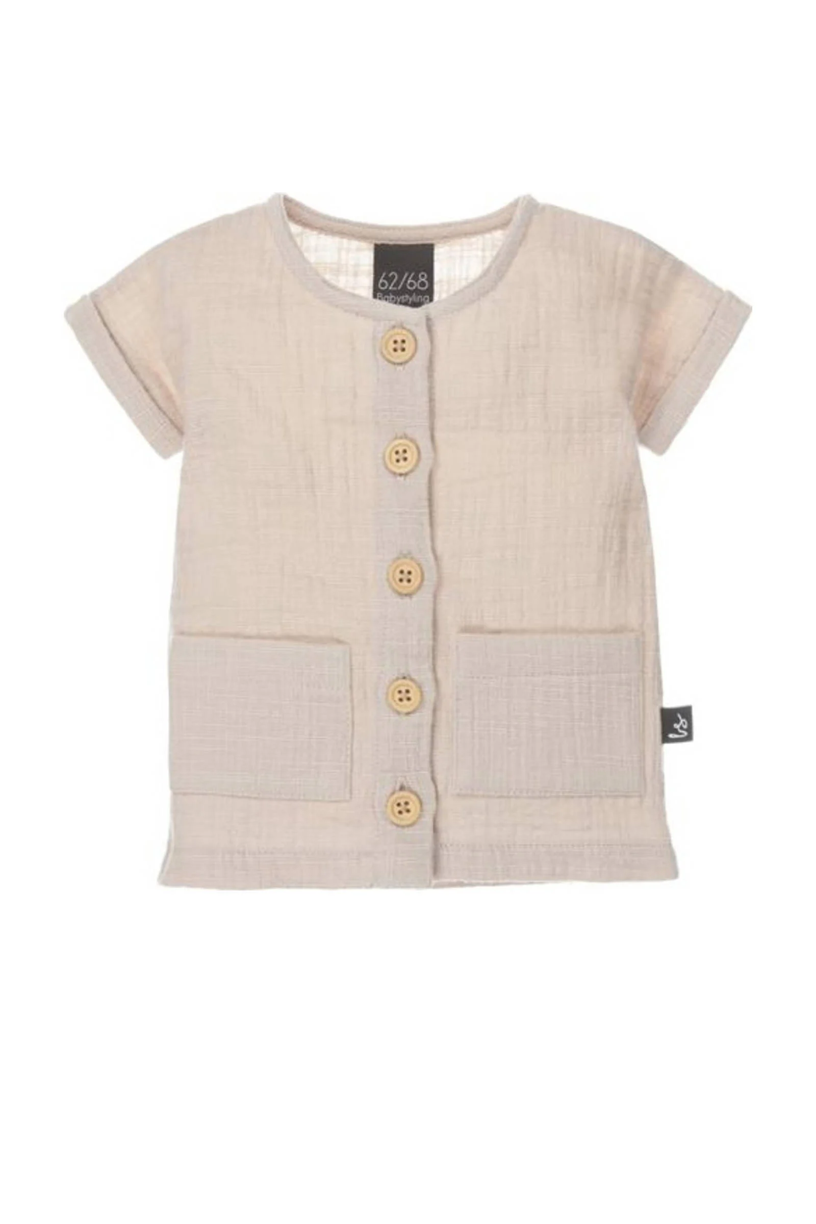 Babystyling baby overhemd zand