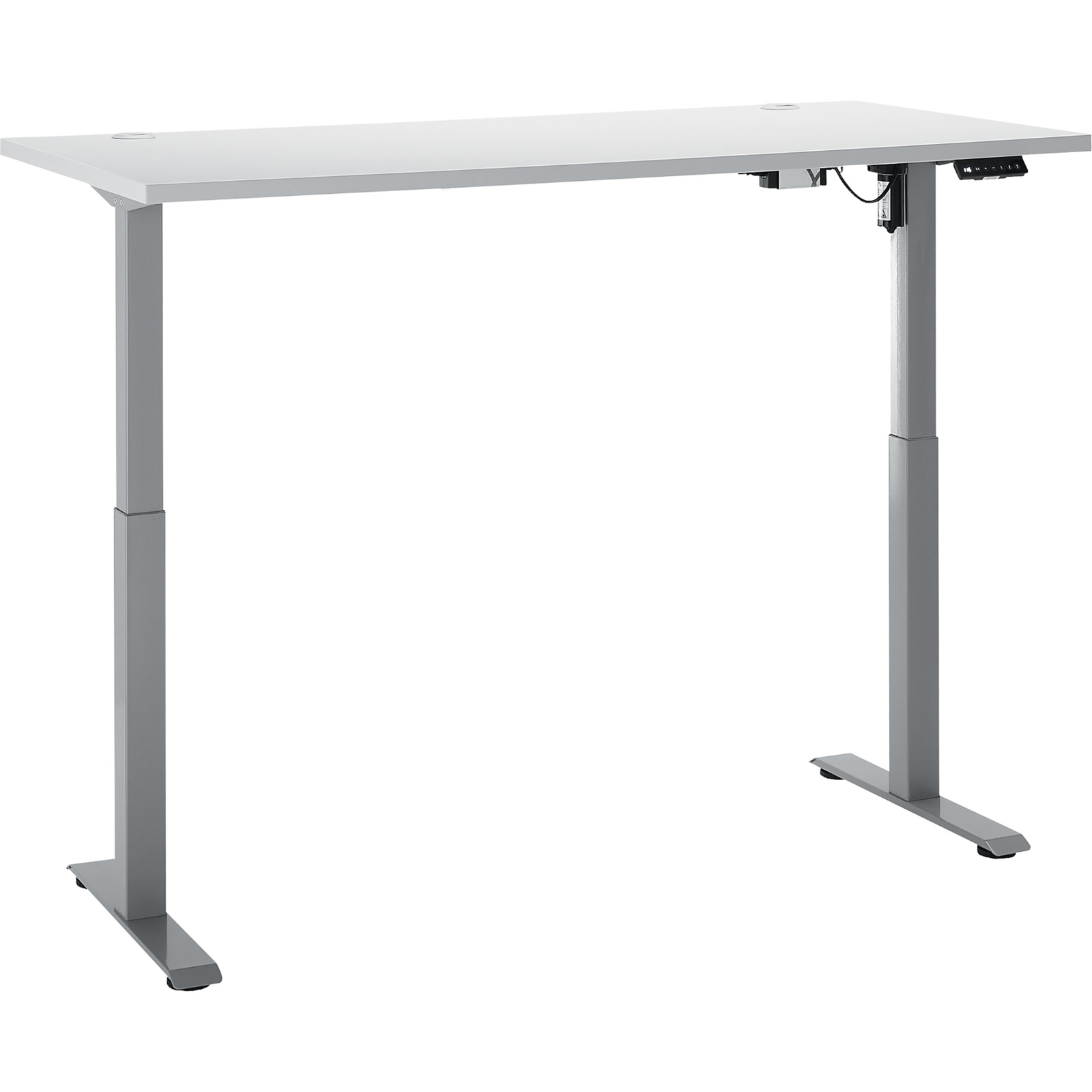 Schreibtisch Fly elektrisch höhenverstellbar Dekor lichtgrau 160 x 75-118 x 77 cm