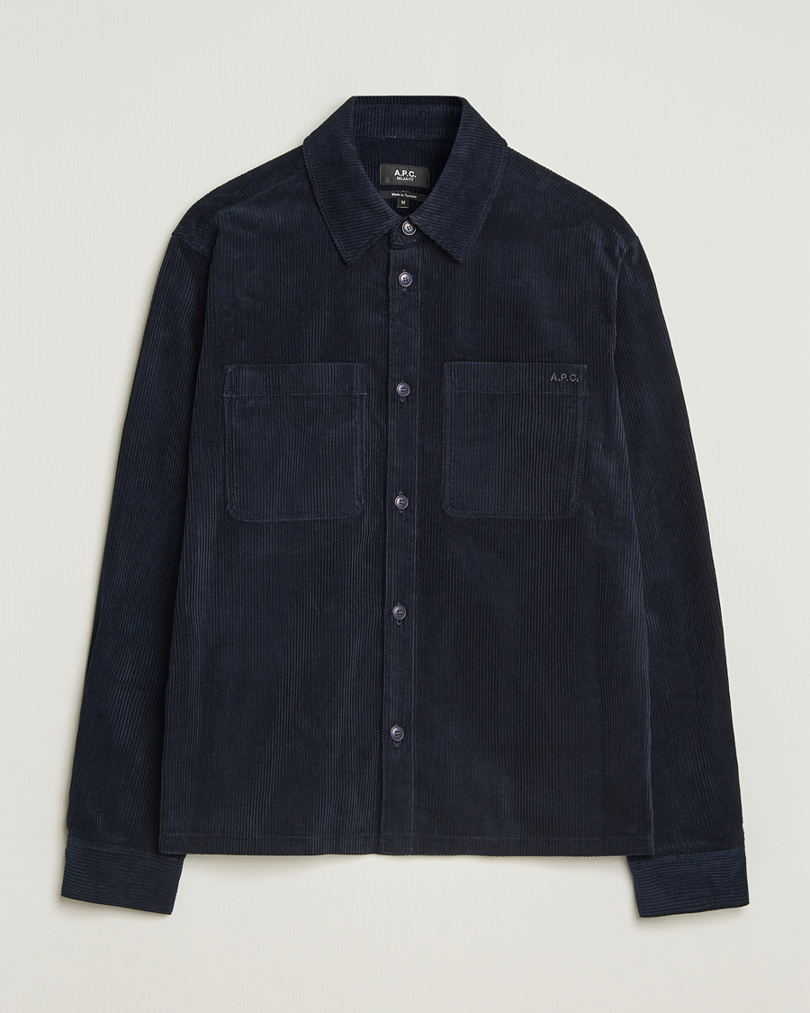 A.P.C. Leon Corduroy Overshirt Dark Navy