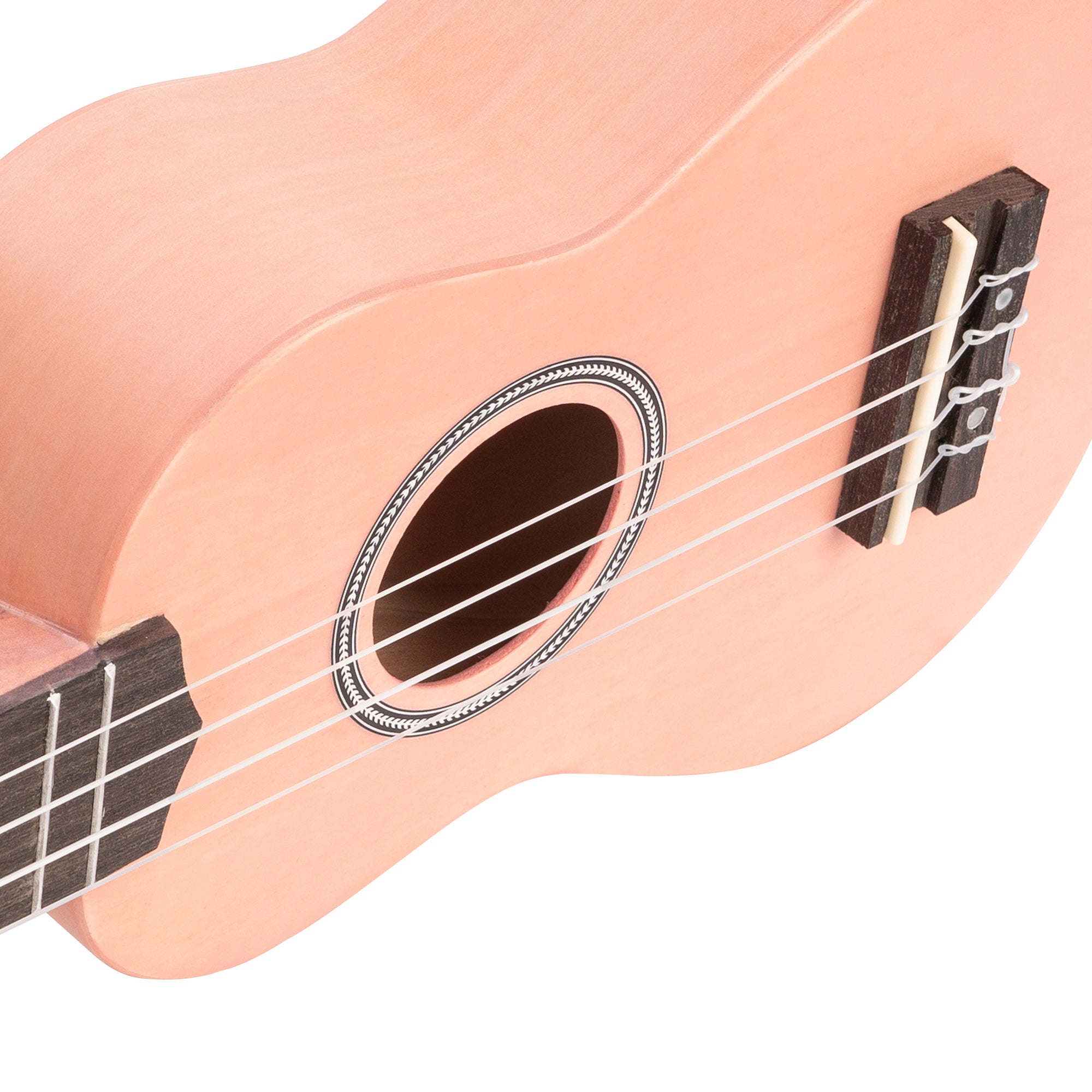Cascha HH 3968 sopraan ukelele roze met tas en plectra