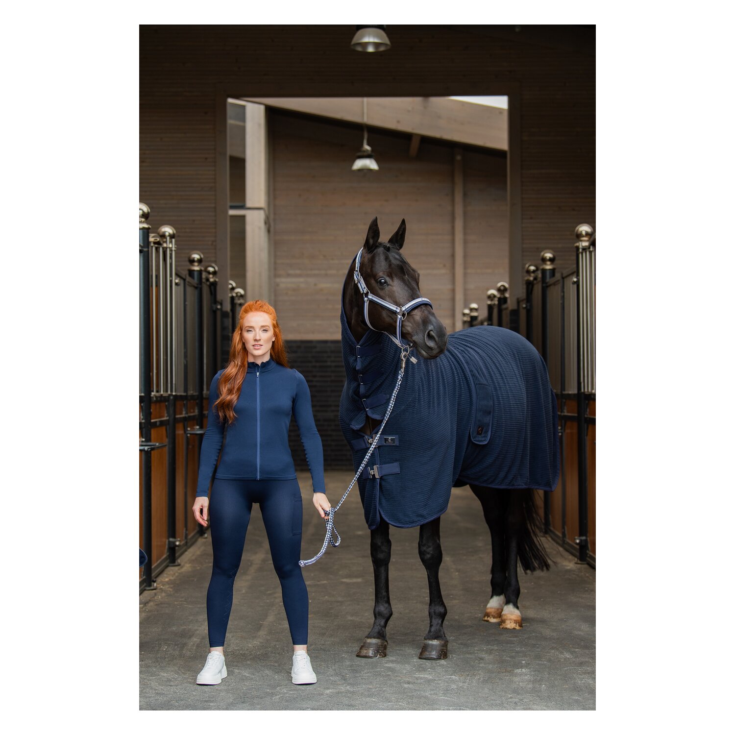 ESKADRON Classic Sports Zip-Shirt Seamless - navy