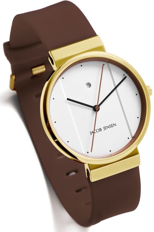 Jacob Jensen - New Line 758 - Polshorloge - Bruin - Edelstaal - Quartz