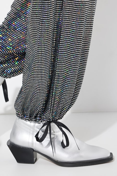 Hose, gerades Bein, Paillettenoptik, Elastikbund