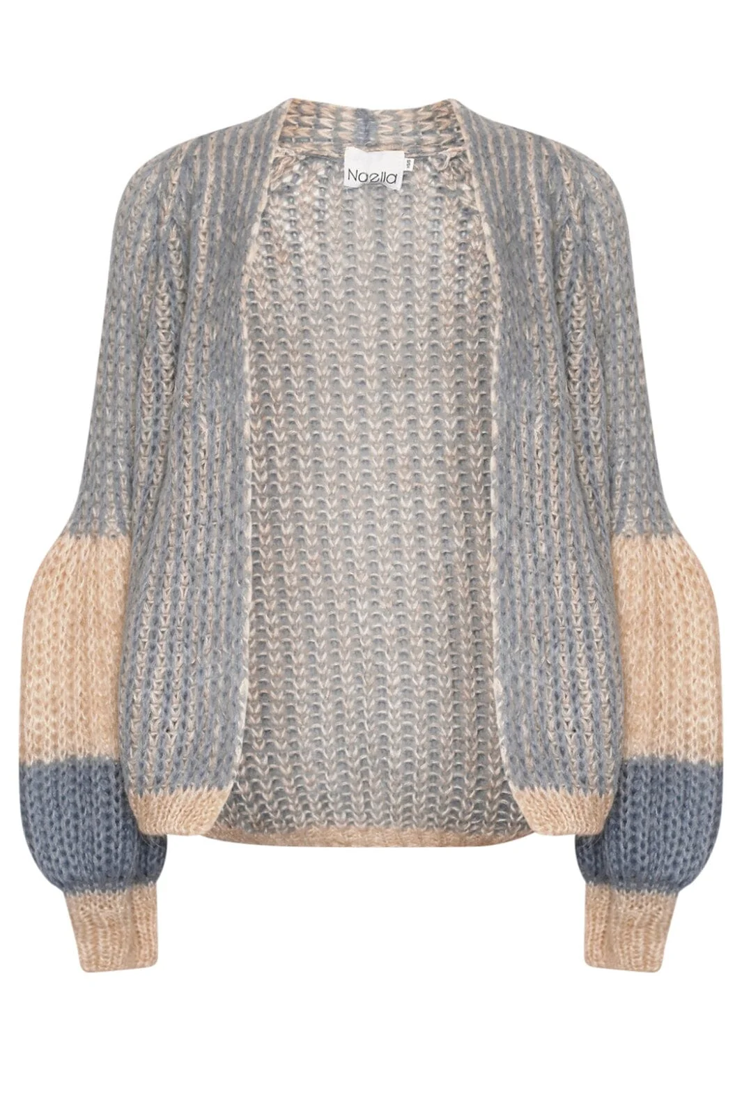 Noella Liana Knit Cardigan 1036 dusty blue cream
