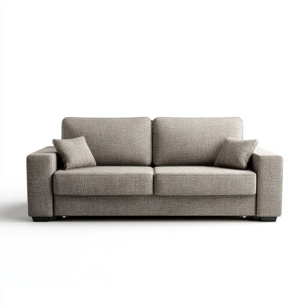 2-Sitzer-Sofa Stoffpolster 200x95x85 cm – Hellgrau – Modernes Design