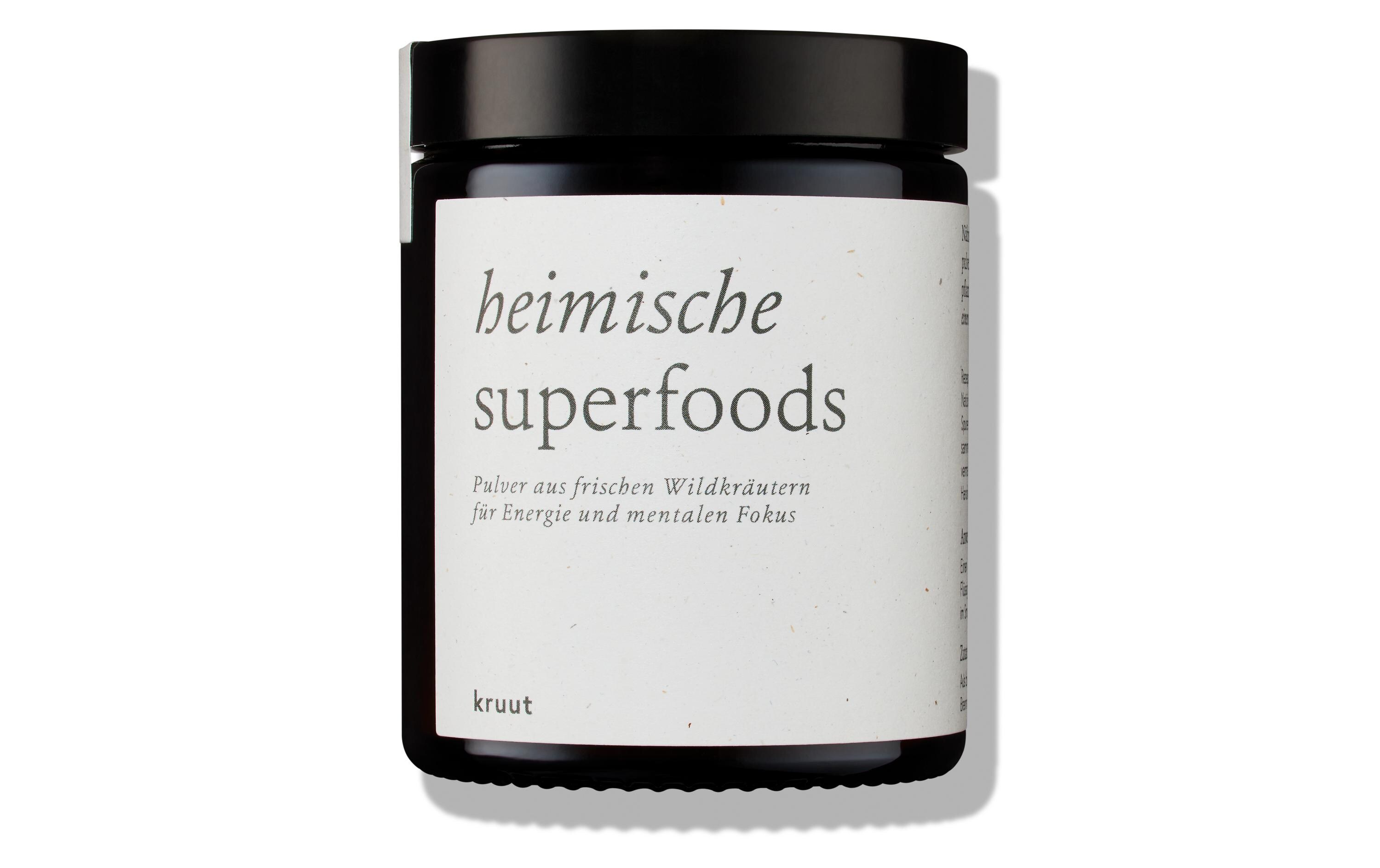 Heimisches Superfoods Wildkräuter-Pulver 70 gKraftvolles Wildpflanzenpulver