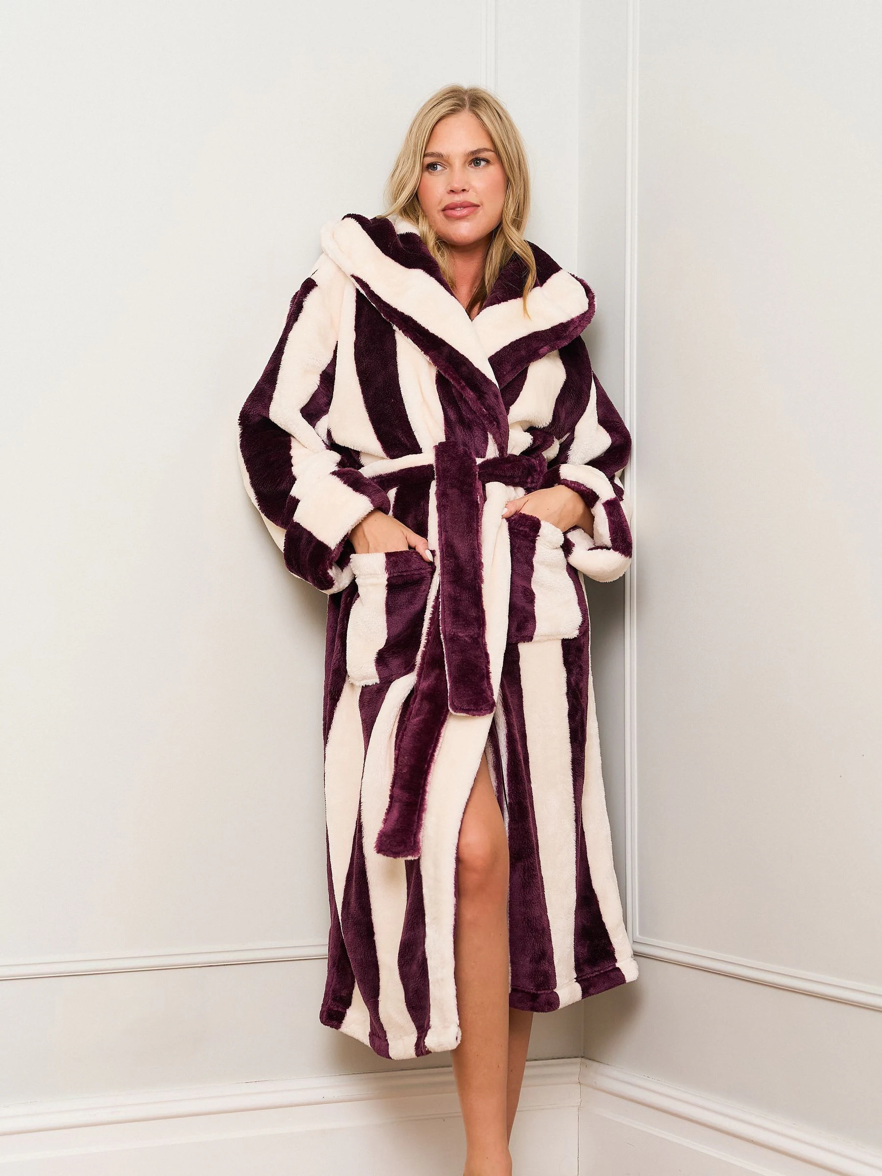 Jim Jam the Label Purple Stripe Robe