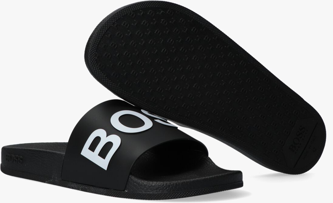 BOSS zwarte boss badslippers bay slid rblg