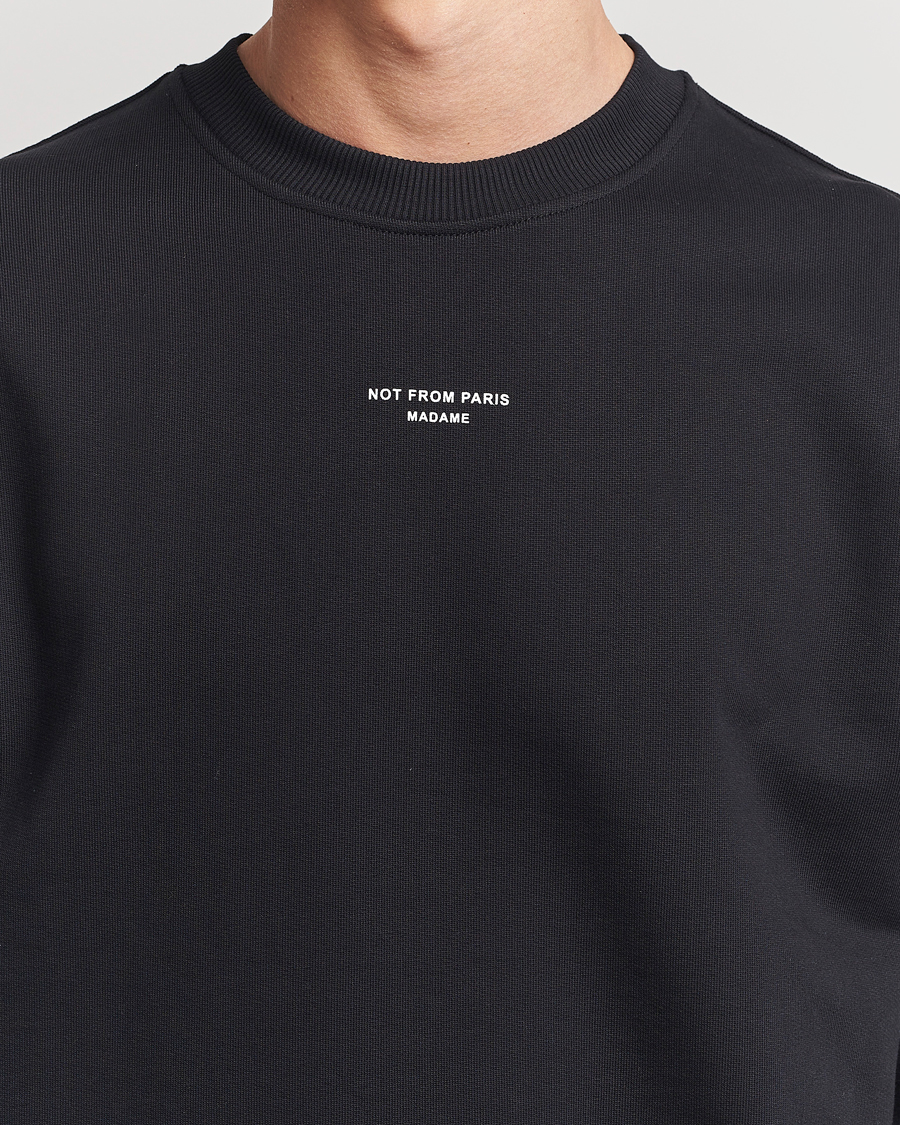 Drôle de Monsieur Classic Slogan Sweatshirt Black