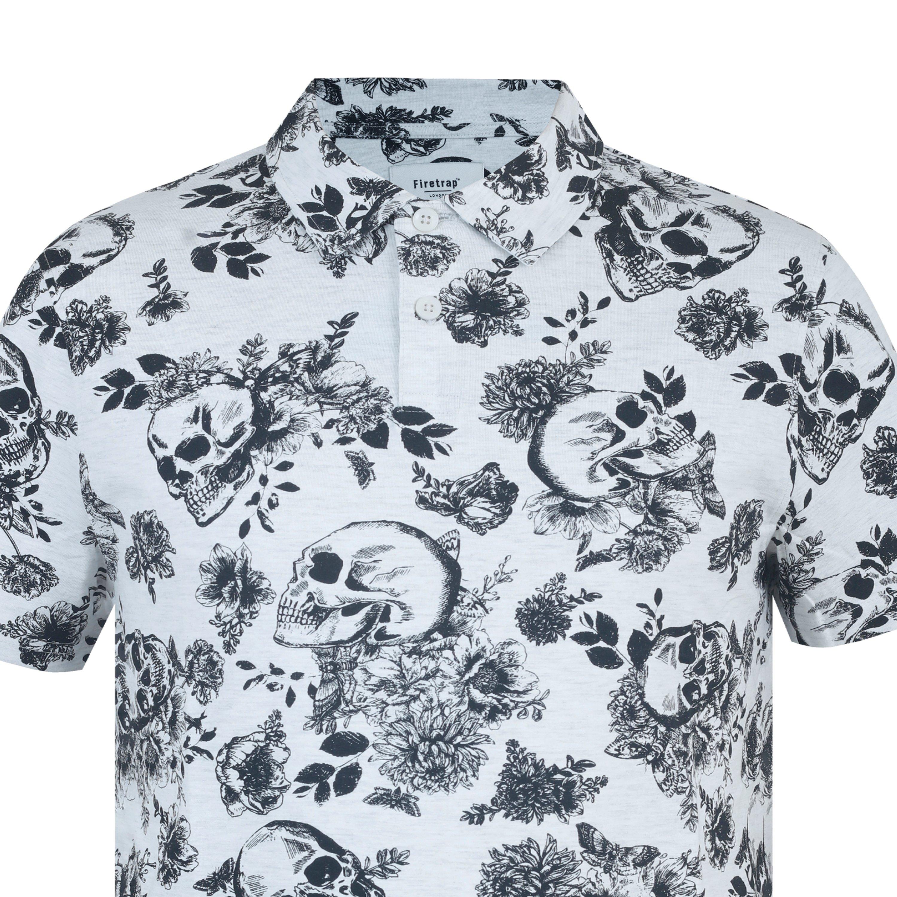 Firetrap All Over Print Polo Top Mens