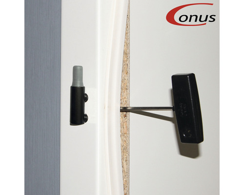 Deurscharnier met remfunctie, zwart, 2-delig, voor houten kozijnen (verpakking = 2 stuks)