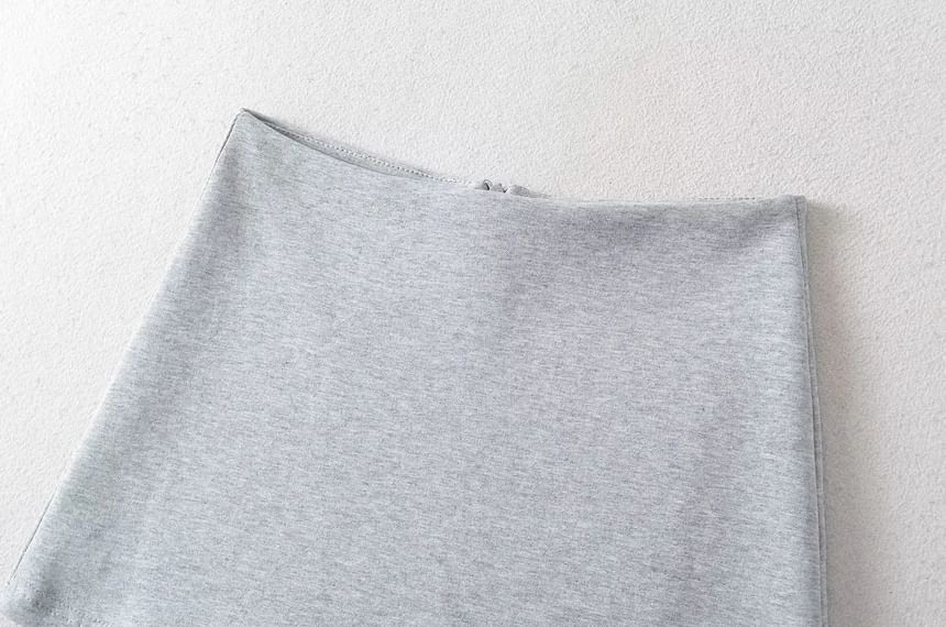 Asiris - Hoge taille effen mini-kokerrok