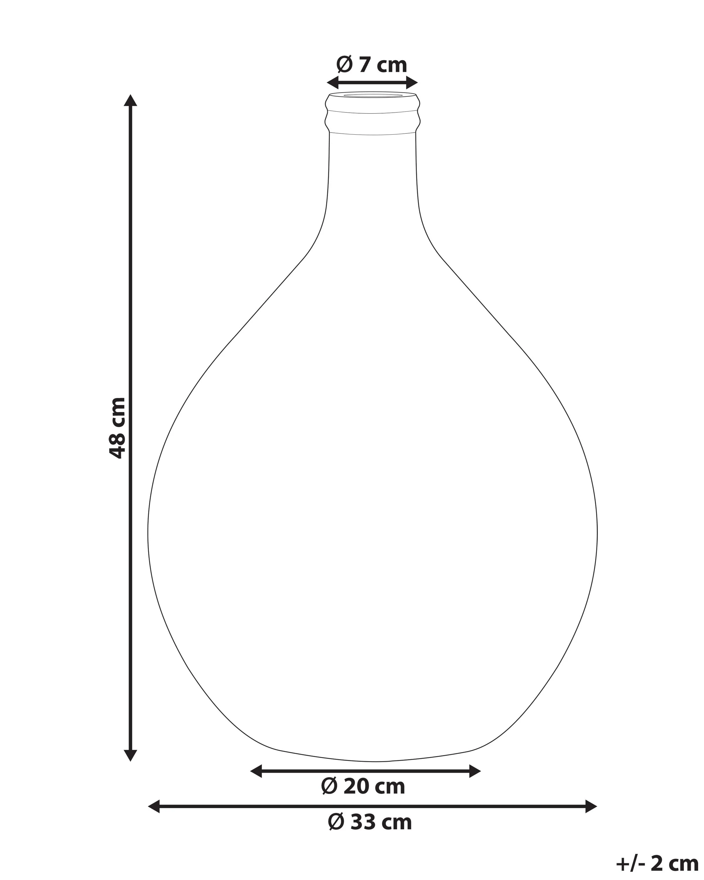 Decoratieve vaas CHATNI Glas 48 cm Goudbruin